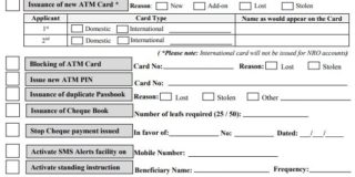 SBI Cheque Book Request Form Download
