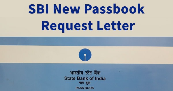SBI New Passbook Request Letter in English