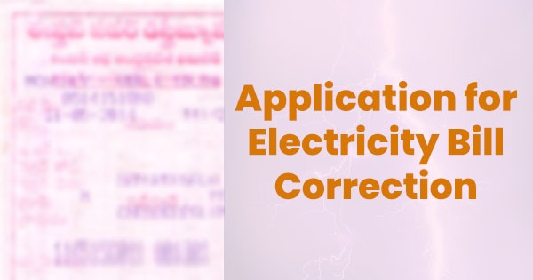 Application for electricity bill correction