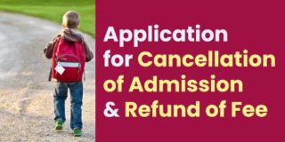 Application for admission cancellation