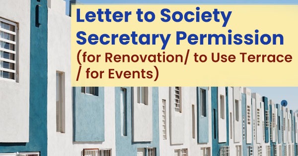 Letter to Society Secretary Permission