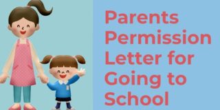 Parents Permission Letter for Going to School