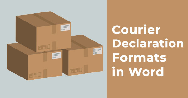 Courier declaration formats in Word