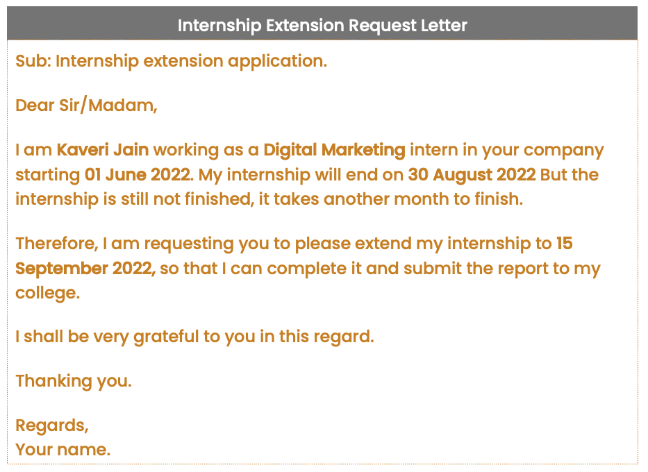 Internship extension request application 