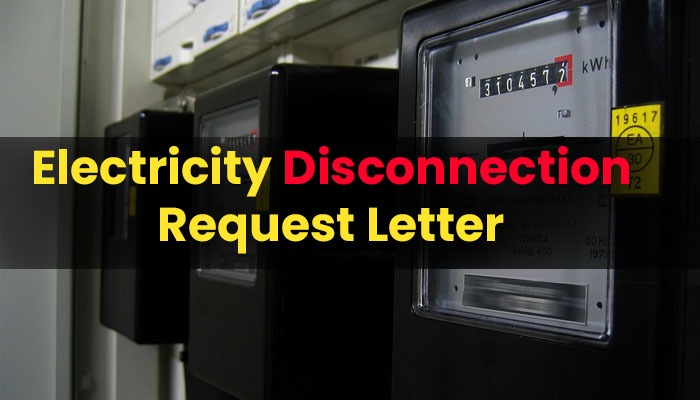Electricity disconnection request letter